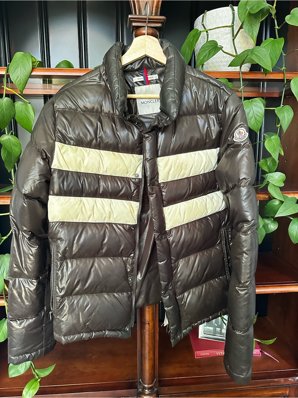 Moncler Puffer Jacket Brown Men’s Medium